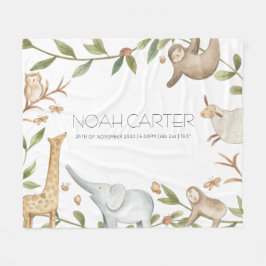 Cobertor De Velo Cobertura personalizada de safari para crianças