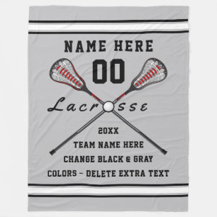 Cobertor De Velo Cobertura personalizada do Lacrosse seus TEXTO e