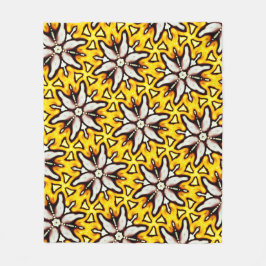 Cobertor De Velo Cobertura polar Jimette Desenho amarelo branco