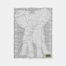 Cobertura pontilhada do velo do elefante branco