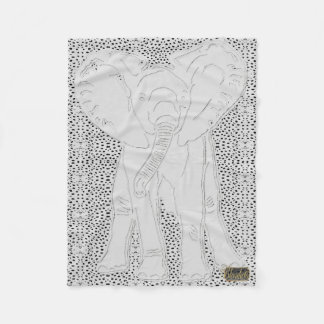 Cobertor De Velo Cobertura pontilhada do velo do elefante branco