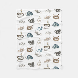 Cobertor De Velo Cobras Coloridos Padrão Animal Réptil