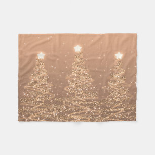 Cobertor De Velo Cobre Elegante de Árvores Estimulantes de Natal
