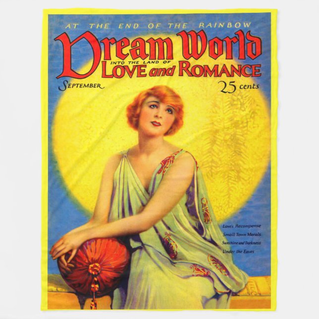 Cobertor De Velo cobrir da revista 1920 Dream World (Frente)