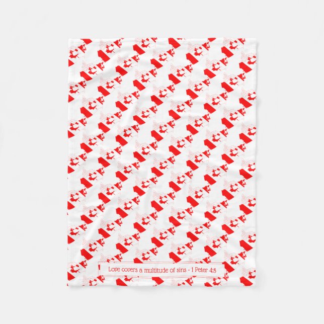 Cobertor De Velo COBRIR de AMOR da Escritura Cristã do CANADÁ (Frente)