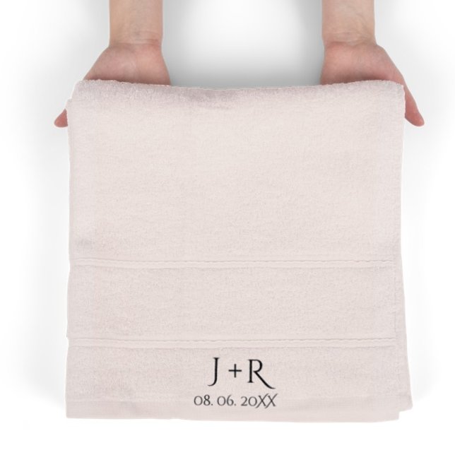 Cobertor De Velo Cobrir de casamento do casal do Monograma Moderno (Criador carregado)