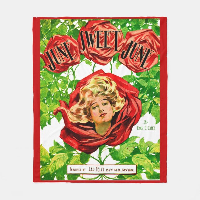 Cobertor De Velo cobrir de impressão de 1908 June Sweet June sheet (Frente)