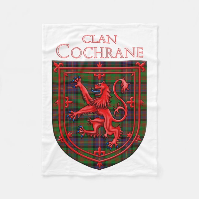 Cobertor De Velo Cochrane Tartan Scottish Plaid Lion Rampant (Frente)
