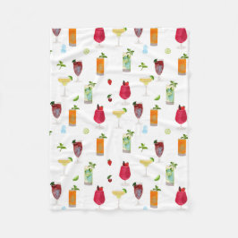 Cobertor De Velo Cocktails de Aquarela e Bebidas Festas