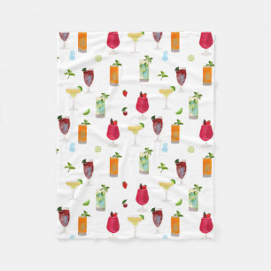 Cobertor De Velo Cocktails de Aquarela e Bebidas Festas