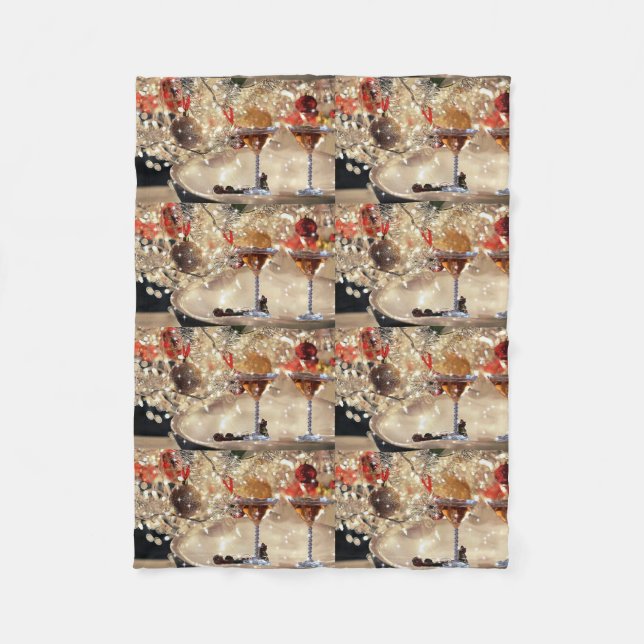 COBERTOR DE VELO *COCKTAILS GALORE* CHRISTMAS BLANKET (Frente)
