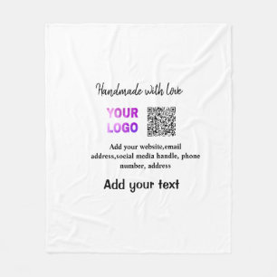 Cobertor De Velo Código QR minimalista simples adicionar logotipo n