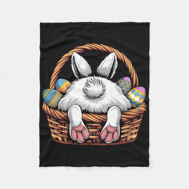 Cobertor De Velo Coelhinho Bonito Caça Ovos De Chocolate Caça Caça- (Frente)