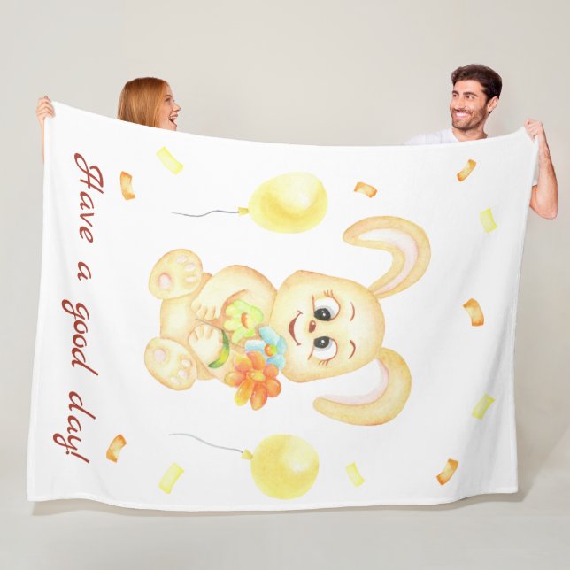 Cobertor De Velo Coelhinho bonito para um Poster de humor positivo (In Situ)