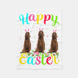 Cobertor De Velo Coelhinho de Páscoa engraçado Setter Irlandês Cão