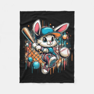 Cobertor De Velo Coelhinho Engraçado Jogando Bysebyll Páscoa Bunny 
