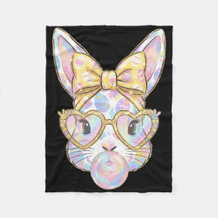 Cobertor De Velo Coelhinho Fofo Rosto de Coelho Tie Dye Gles Menina