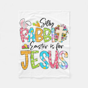 Cobertor De Velo Coelho Bobo Páscoa é para Jesus Religioso Cristão