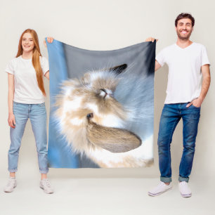 Cobertor De Velo Coelho branco-flamengo-cavo