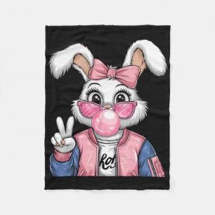 Cobertor De Velo Coelho Bunny soprando chiclete Dia de Páscoa Coque