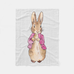 Cobertor De Velo Coelho Clássico Bunny Casaco Rosa Linho Cinza