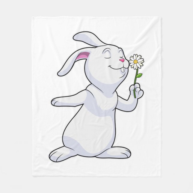 Cobertor De Velo Coelho com margarida (Frente)