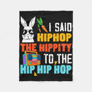 Cobertor De Velo Coelho de Páscoa Divertido Hip Hop para Meninos e