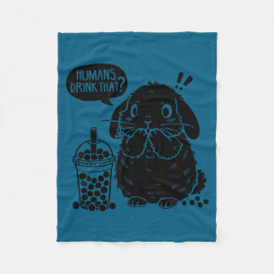 Cobertor De Velo Coelho Holland Lop e Boba Tea Coelho Engraçado Bol