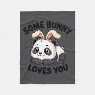 Cobertor De Velo Coelho Panda Bonito Alguém Ama Você