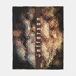 Cobertor De Velo Cogumelo Abstrato Brown Personalizado