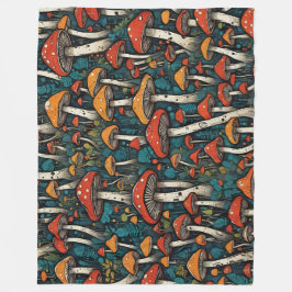 Cobertor De Velo Cogumelos