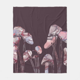 Cobertor De Velo Cogumelos de tinta púrpura