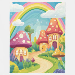 Cobertor De Velo Cogumelos e arco-íris 13