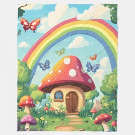 Cobertor De Velo Cogumelos e arco-íris 8