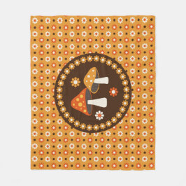 Cobertor De Velo Cogumelos Retro Doce e Flores