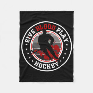 Cobertor De Velo Coisas de Menino de Hockey Ou Doe Sangue Jogue Hoc
