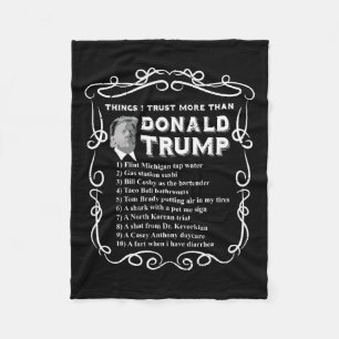 Cobertor De Velo Coisas em que Confio Mais do que em Donald Trump A