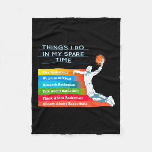 Cobertor De Velo Coisas que faço no meu tempo livre camiseta de bas