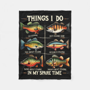 Cobertor De Velo Coisas que faço no meu tempo livre Piadas de Pesca