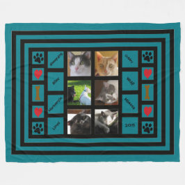 Cobertor De Velo Colagem customizável da foto/azul estilo de