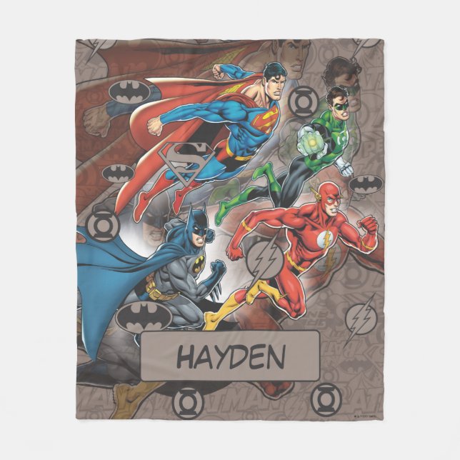 Cobertor De Velo Colagem da Liga da Justiça (Frente)