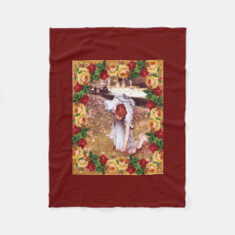 Cobertor De Velo Colagem da safra Retro com rendas e flores