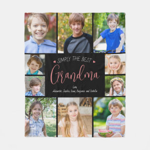 Cobertor De Velo Colagem de 10 Fotos Avó Moderna Melhor