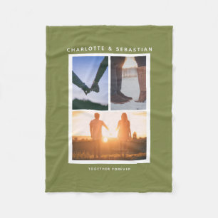 Cobertor De Velo Colagem de 3 fotos personalizada