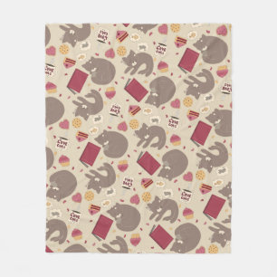 Cobertor De Velo Colagem de Alojadores de Gato Louco