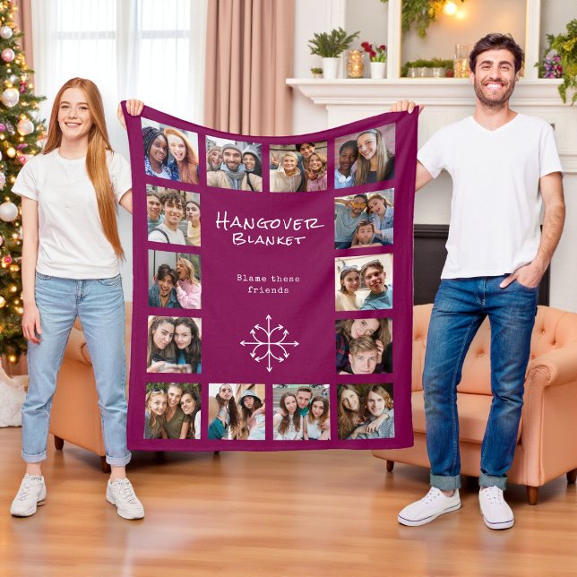 Cobertor De Velo Colagem de Design de Fotos Engraçado de Amizade (Criador carregado)