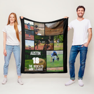 Cobertor De Velo Colagem de Fotografias Baseball 9 Poster Personali