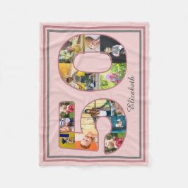 Cobertor De Velo Colagem de Fotografias com 50 Festas de aniversári