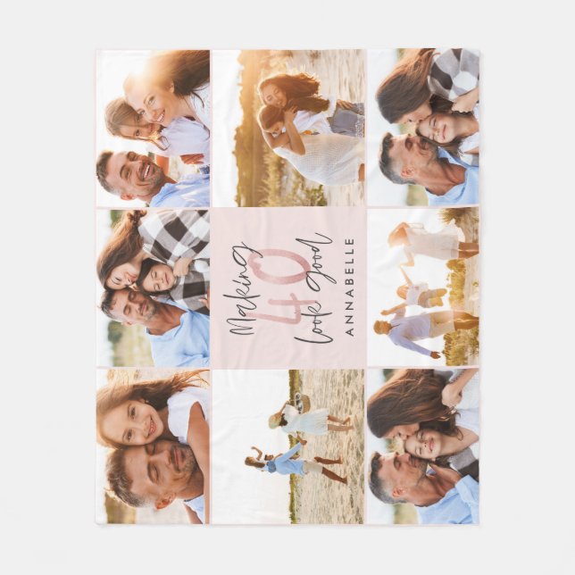 Cobertor De Velo Colagem de fotografias com brilho cintilante anive (Frente)