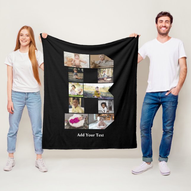 Cobertor De Velo Colagem de Fotografias com design Letra B (In Situ)